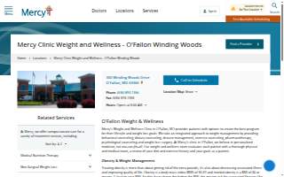 Mercy Clinic Weight and Wellness - O'Fallon Winding Woods website