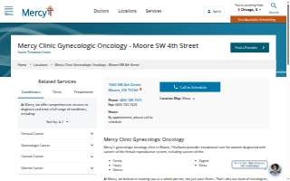Mercy Clinic Gynecologic Oncology - Moore SW 4th Street website