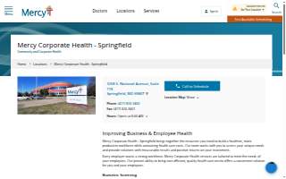 Mercy Corporate Health - Springfield website