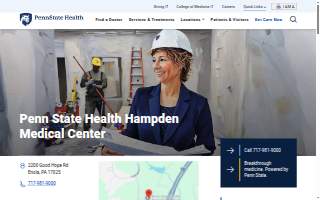 Penn State Health Hampden Medical Center website
