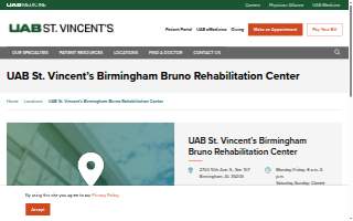 UAB St. Vincent’s Birmingham Bruno Rehabilitation Center website