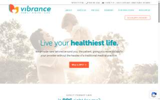 Vibrance Family Health + Care website