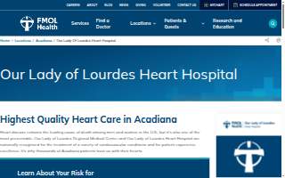 Our Lady of Lourdes Heart Hospital website