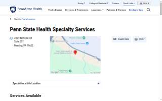 Penn State Health St. Joseph Neurosurgery website