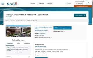 Mercy Clinic Internal Medicine - Whiteside website
