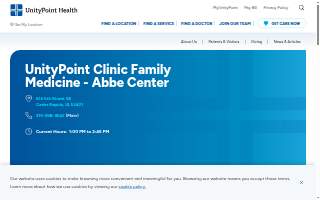 UnityPoint Clinic Family Medicine - Abbe Center website