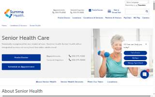 Summa Health Senior Health Center - Akron website