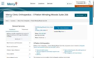 Mercy Clinic Orthopedics - O'Fallon Winding Woods Suite 206 website