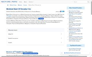 Medical East of Decatur website
