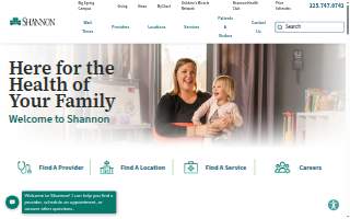 Shannon Medical Center, St. Johns Campus website