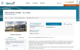 Mercy Burn Center - St. Louis website
