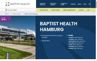 Baptist Health Hamburg website