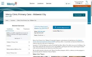 Mercy Clinic Primary Care - Midwest City website