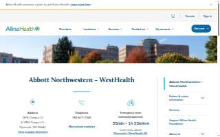 Abbott Northwestern – WestHealth website
