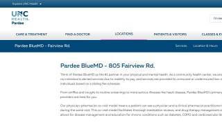 Pardee BlueMD - Fairview Rd. website