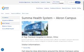 Summa Health Medical Group Internal Medicine - Senior Services website
