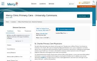 Mercy Clinic Primary Care - University Commons website