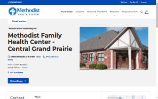 Methodist Family Health Center - Central Grand Prairie website