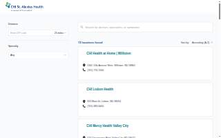 CHI St. Alexius Health Children’s Center - Alex Town website