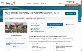 Mercy Clinic Endocrinology and Weight Management - Joplin website