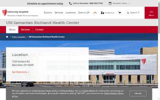 UH Samaritan Richland Health Center website