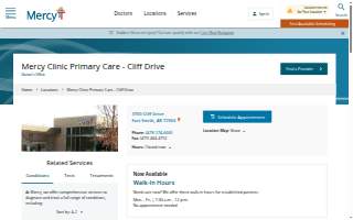 Mercy Clinic Primary Care - Cliff Drive website