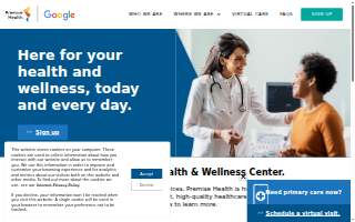 Premise Google Health and Wellness Center website