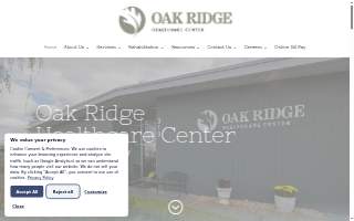 Oakridge Healthcare Center website