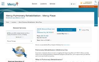 Mercy Pulmonary Rehabilitation - Mercy Plaza website