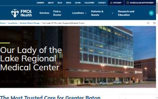 Our Lady of the Lake Regional Medical Center website