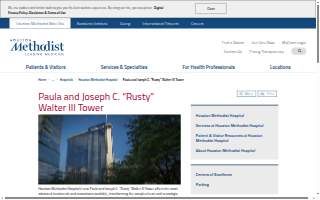 Houston Methodist Hospital - Walter Tower website