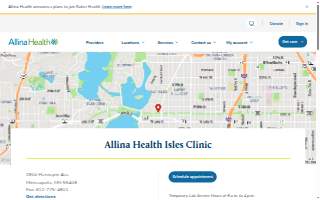 Allina Health Isles Clinic website