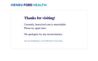 Henry Ford Same Day Care - Sterling Heights website