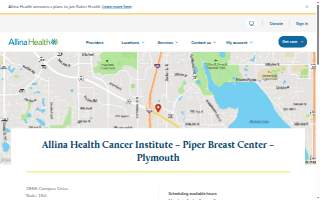Allina Health Cancer Institute – Piper Breast Center – Plymouth website