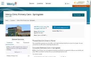 Mercy Clinic Primary Care - Springdale website