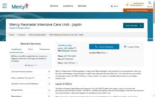 Mercy Neonatal Intensive Care Unit - Joplin website