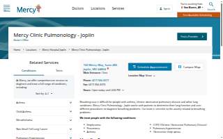 Mercy Clinic Pulmonology - Joplin website
