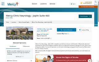 Mercy Clinic Neurology - Joplin Suite 460 website