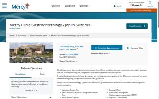 Mercy Clinic Gastroenterology - Joplin Suite 580 website