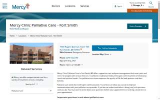Mercy Clinic Palliative Care - Fort Smith website