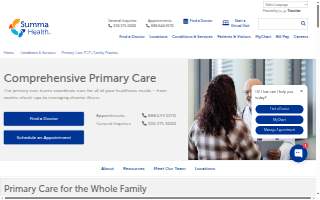 Summa Health Medical Group AES Family Medicine website