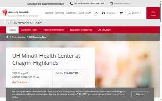 UH Women's Care Elyria website
