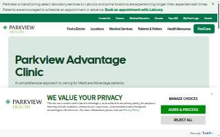 Parkview Advantage Clinic website