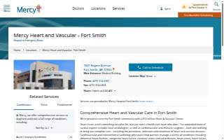 Mercy Heart and Vascular - Fort Smith website
