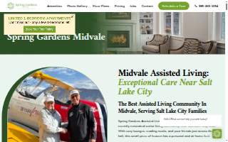 Spring Gardens Senior Living Midvale website