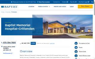 Baptist Memorial Hospital-Crittenden website