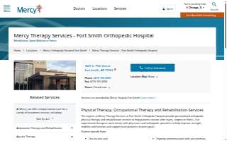 Mercy Therapy Services - Fort Smith Orthopedic Hospital website