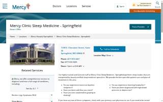 Mercy Clinic Sleep Medicine - Springfield website