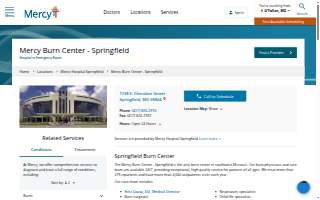 Mercy Burn Center - Springfield website