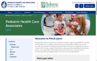 Pediatric Health Care Associates of Lynn website